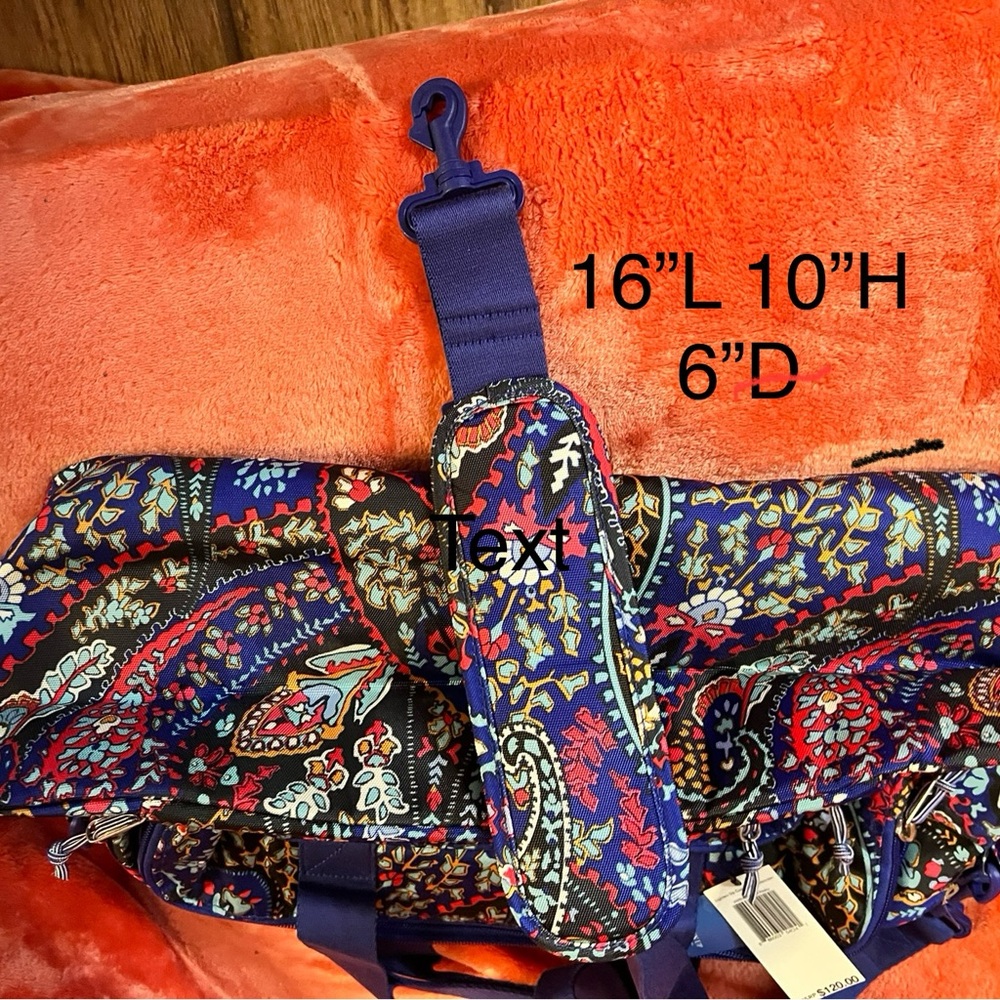 Vera Bradley Blue Paisley Women's Bag. Compact weekender. Lights up!